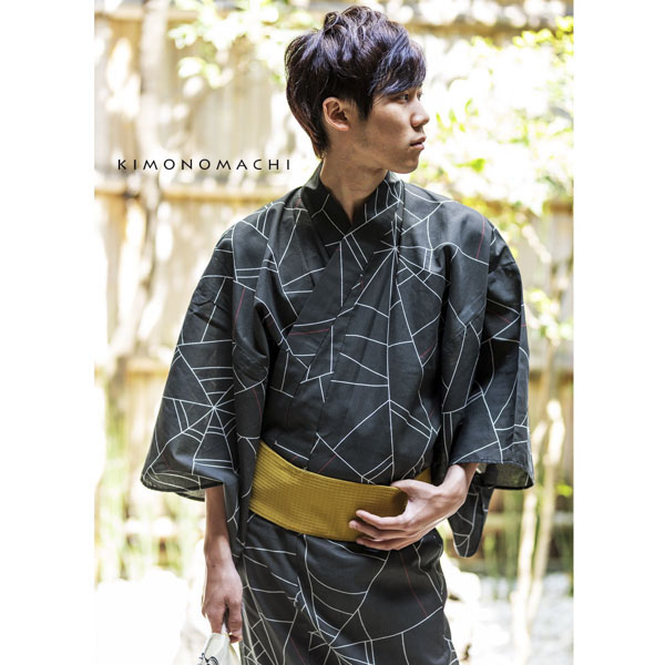 2019 男性用浴衣セット ワンタッチ角帯セット｜men's yukata：No.1 